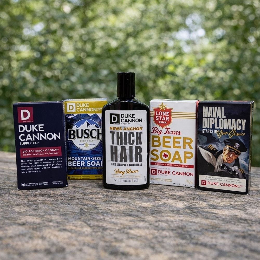 Duke Cannon Men’s Grooming Bundle Beer Soap + Thick Hair Shampoo Gift Set